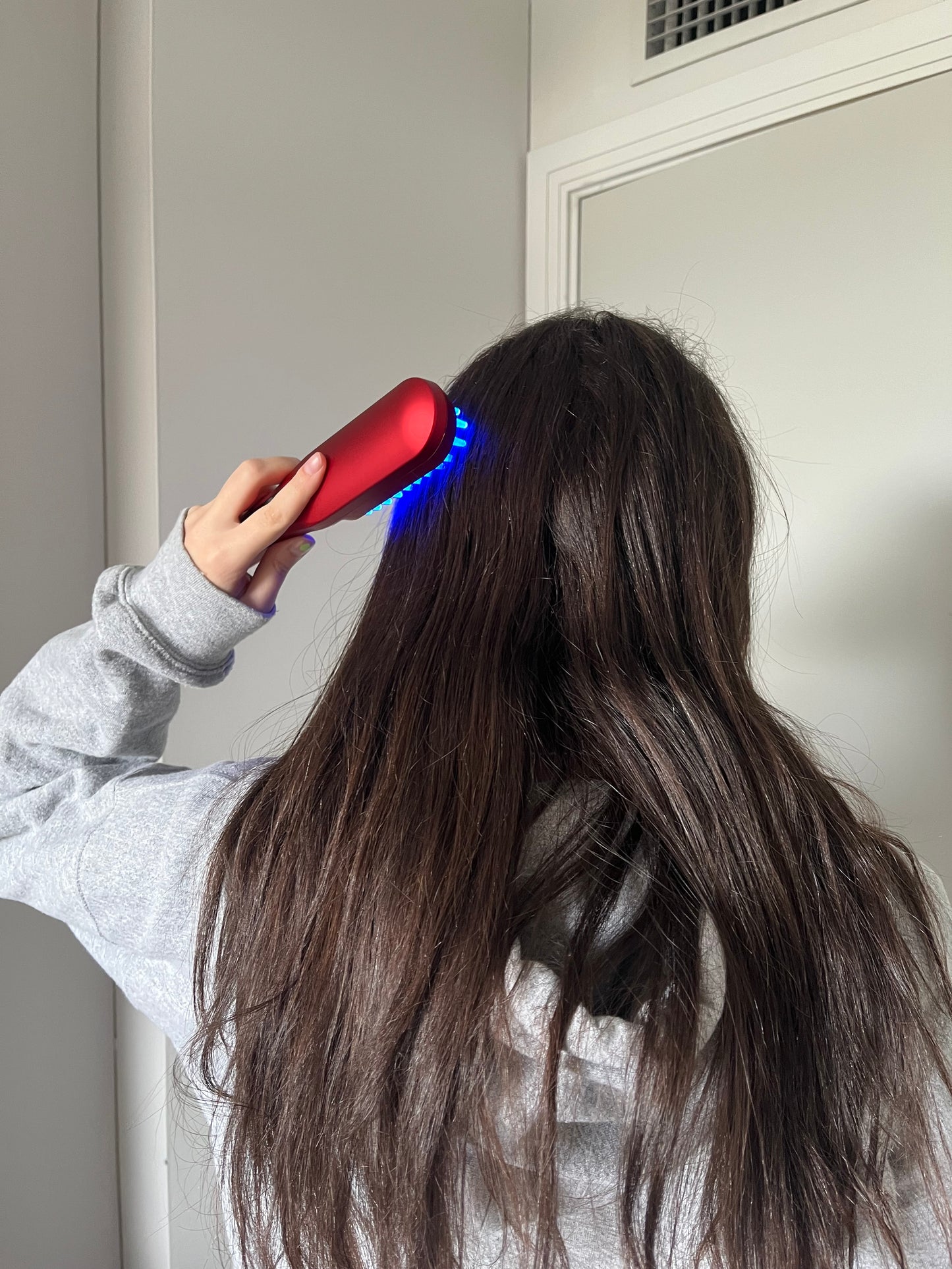 Red & Blue Light Therapy Vibrating Hairbrush