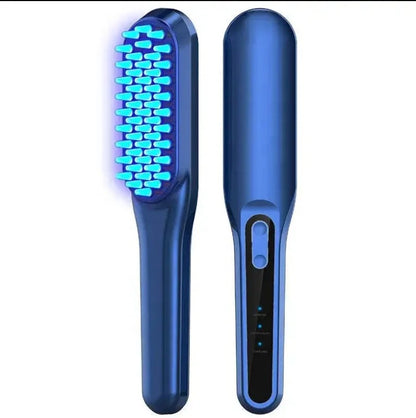 Red & Blue Light Therapy Vibrating Hairbrush