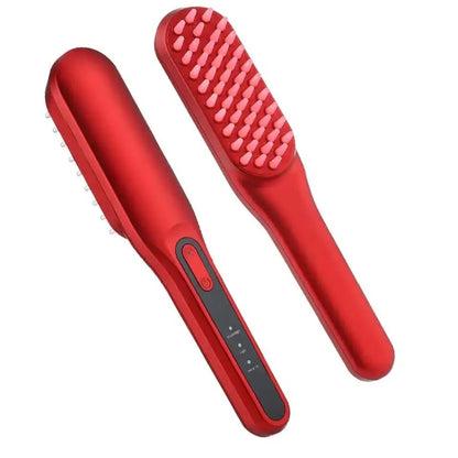 Red & Blue Light Therapy Vibrating Hairbrush