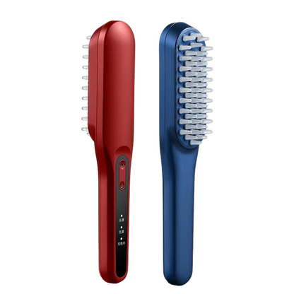 Red & Blue Light Therapy Vibrating Hairbrush